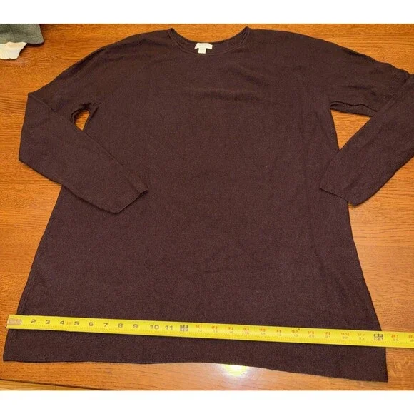 J Jill Womens Large Petite Merino Wool Washable Sweater Long Sleeve Crew Neck - Picture 7 of 8